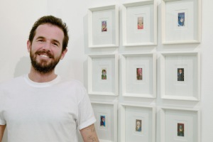 Phil James with his work Untitled 